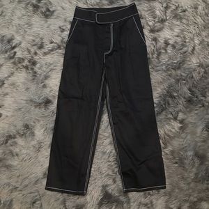 Black high rise 80s style pants
